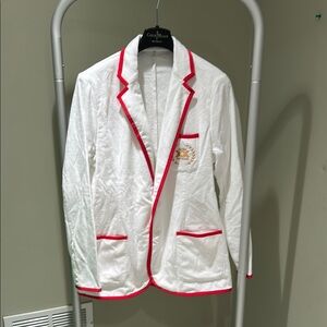Dos XX x Bask Poolside Jacket White with Red Trim